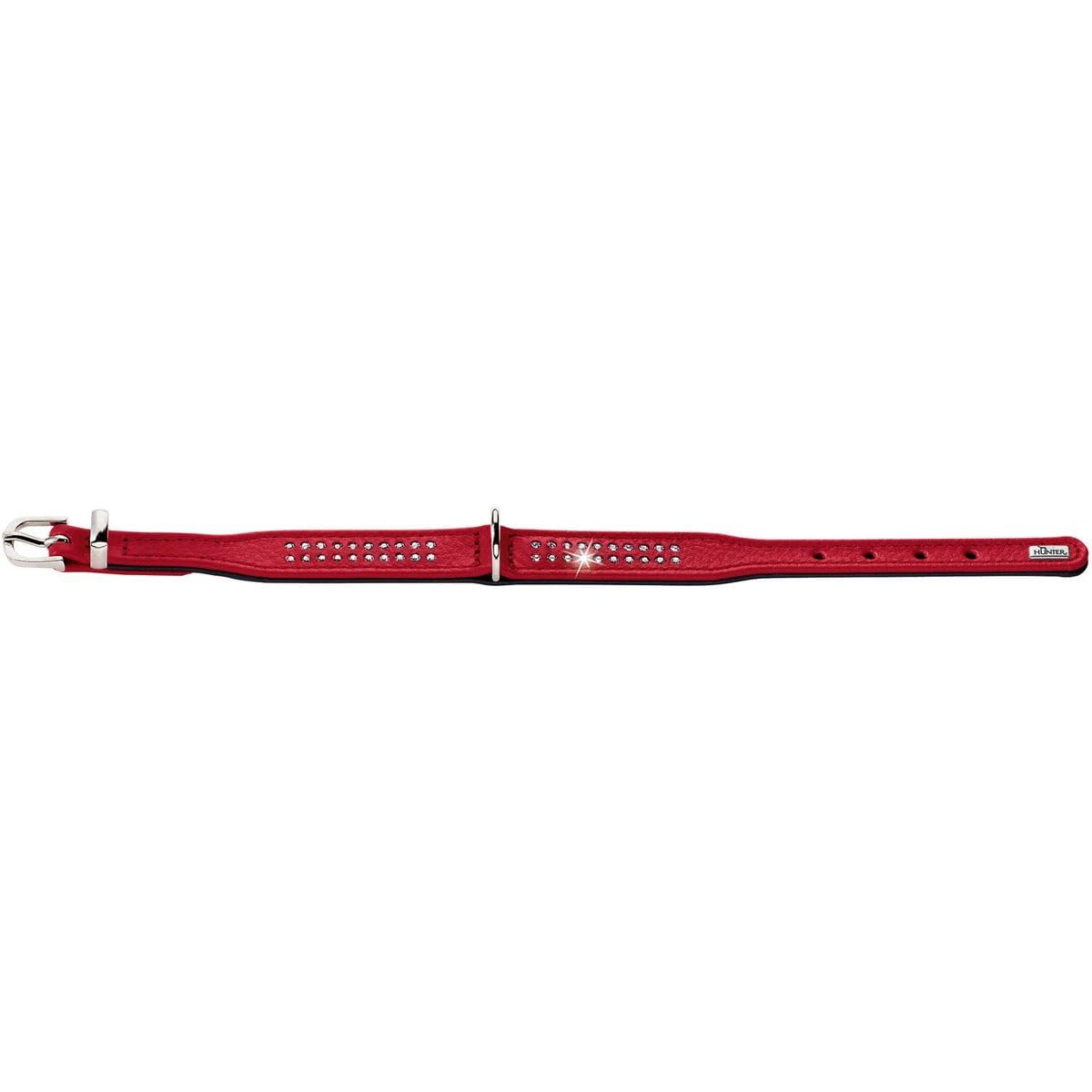 Hunter Collar de Perro de Piel de napa con Diamantes pequeños