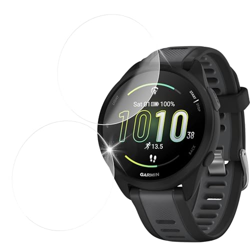 HUAKE ���Y�Ɏq�f�ސ� �Ή� GARMIN Forerunner 165/165 Music �p �K���X�t�B���� �d�x9H �t�� �ی� �t�B�����y2���z