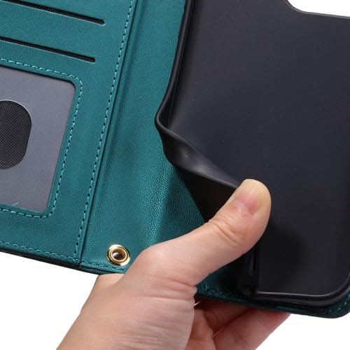 Étui pour Google Pixel 8 Pro menthe, housse magnétique en cuir - 6