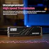 KLEVV CRAS C925G SSD 1TB, M.2 NVMe 2280, PCIe Gen4x4 Internal Solid state Drive with Heatsink, 7400MB/s Read & 6300MB/s Write, High-Performance Storage For Laptop,desktop and PS5 (C925G, 1TB) - Image 4