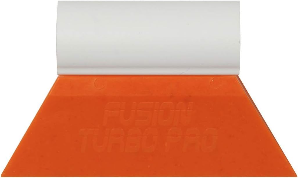 3 1/2" Orange Fusion Turbo Squeegee with Smal Handle