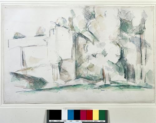 Tableau Impression d'art Mural à travers les arbres Paul Cézanne 60x90cm