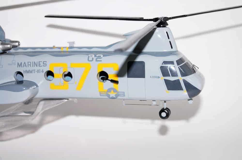 HMMT-164 Knightriders (976) CH-46 Model, 1/38 (14") Scale, Mahogany, Phrog