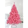 Spetebo Artificial Christmas Tree in Pink with Metal Stand