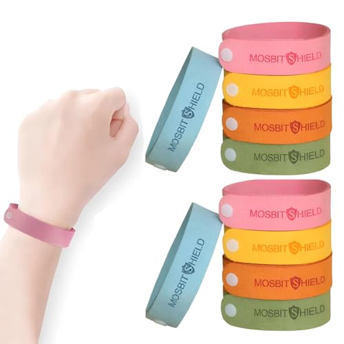 10 Pezzi Braccialetti Antizanzare Bambini, Anti Zanzare, Braccialetti Antizanzare, Repellente per Zanzare Naturali al 100% Adatto Ad Adulti, Bambini e Neonati