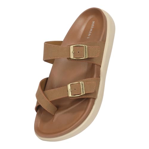 Image of Neeman's PureWhoosh Sail Sandals for Men | Adjustable Buckle Strap Casual Sandals | Cushioned Footbed with Arch Support | Comfortable Slip On Footwear for Daily Wear & Travel