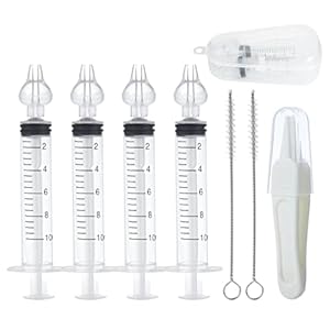 PandaEar 4 Pack Baby Nose Cleaner with Silicone Nasal Tips, Portable Box, Tweezers & Cleaning Brush for Newborn Infants Kids Children