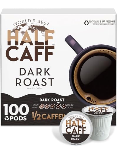 World's Best Half Caff Dark Roast 100% Arabica Coffee Pods