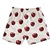 Selerdon Quick Dry Swim Trunks White Apple for Boy Kids Summer Fashion Beach Shorts with Adjustable Waist and Side Pocket for Daily Wear Outdoor Play XS