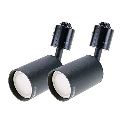 ダクトレール用スポットライト シリンダータイプ GU10口金 LED電球6W電球色付き ブラック