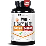 Healthfare White Kidney Bean Extract 7500mg | 240 Vegan Capsules | Extra Strength Concentrated Formula | Herbal Supplement for Carb & Digestion Support | Non-GMO, Gluten-Free | Made in USA