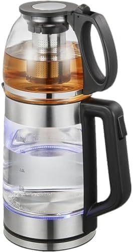 Electric Kettle Automatic double glass 2.0 L Electric Kettle +1.0 L Glass Tea Maker Turkish coffee Maker Stainless Steel Washable Filter & Removable 360 Base Flat Surface.
