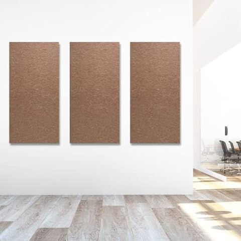 Soundsulate™ Sound Absorbing Acoustic Wall Panels 24"x48"x1", 80 square feet, 10 tiles/pack, Nutmeg Cover