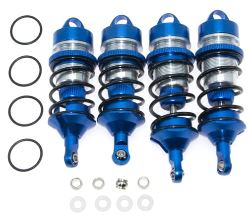 Shock Absorber Upgrade Compatible with ARRMA 6S BLX Felony & 1/7 Infraction 6S BLX & Limitless Roller Speed Bash Rc Car Parts Front Rear Damper #ARA330627 ARA330628 Full Metal 4Pcs(Dark Blue)