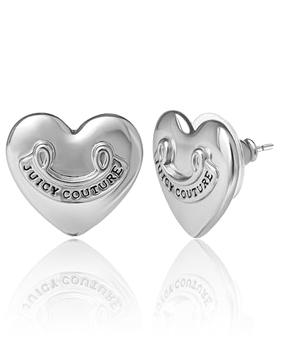 Silver-Tone Heart Studs, Juicy Gifts