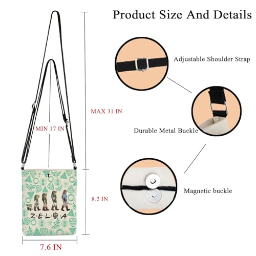 POFULL Cartoon Game Crossbody Bag Video Game Player Gift Game Lover Gift Video Game Merch2