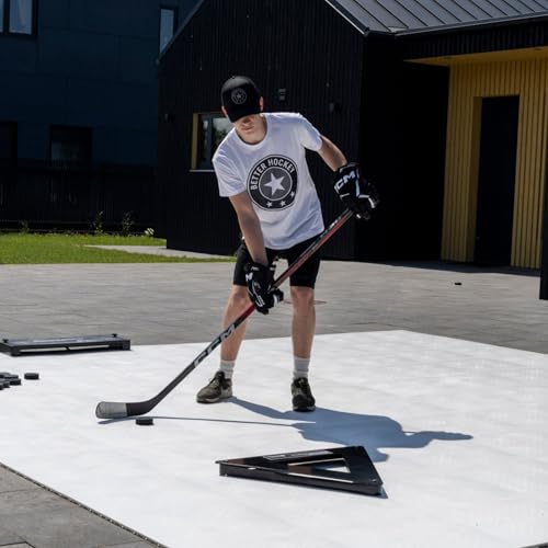 image for Better Hockey Extreme Triangle Passer - Heavy-Duty Steel Puck Rebounde