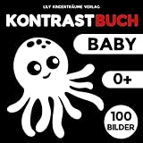  Kontrastbuch Baby: Einzigartiges Buch mit Wunderschönen Schwarz Weiß Kontrastkarten, Kontrast Montessori Spielzeug ab 0 Monaten