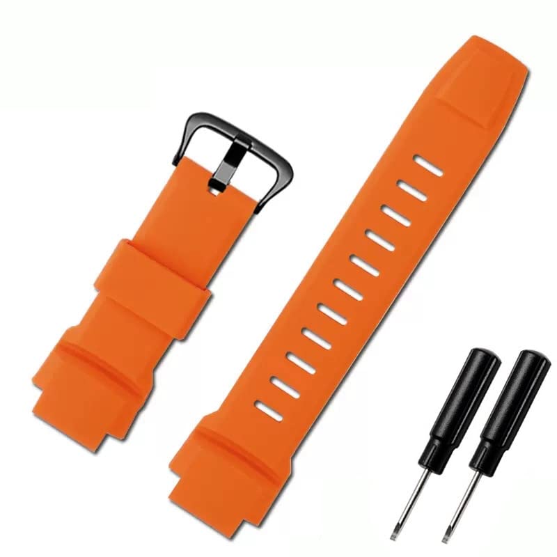 Bracelet en caoutchouc pour Casio PROTREK PRG-270 PRW-3500 noir 18mm