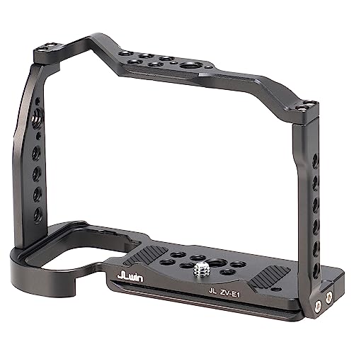 Image of Foto4easy zv-e1 cage for Sony ZV-E1 Camera,Quick Release Plate for Arca-Swiss,1 /4 inch & 3 /8 inch Screw Holes and NATO Rail for Camera Accessories