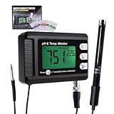 Gain Express 2 in 1 デジタル PHと温度モニター PH測定器 PH計 温度計 水質測定器 水質検査 自動温度補正(ATC) 水槽 水耕栽培 実験室 水族館 温泉 プール 用（BNC電極付き） 高精度 日本語取扱説明書