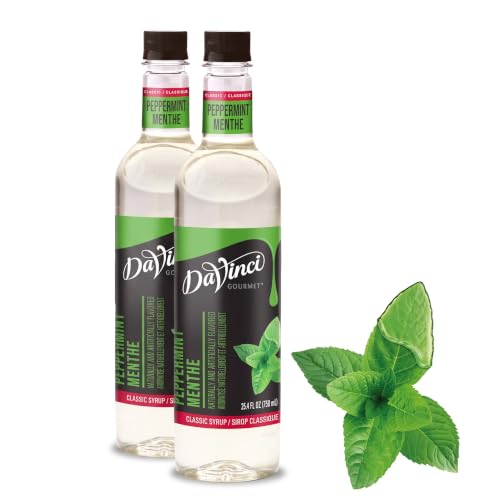 DaVinci Gourmet Classic Peppermint Syrup, 25.4 Fl Oz (Pack of 2)
