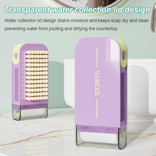 Boite a Savon Multifonctionnel avec Brosse et Grille D'évacuation, Facile à Faire Mousser, en Plastique, Permet de Ranger Le Savon sans qu'il ne Tombe, Idéal pour la Maison et Les Voyages – vue 6