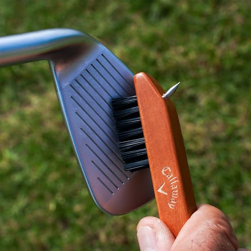 Callaway Heritage Wood Golf Club Brush with Groove Cleaner, Black/Red - image 4