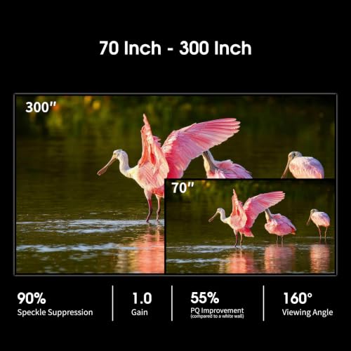 Pantalla fija para proyector blanca mate de 180 pulgadas miniatura 4