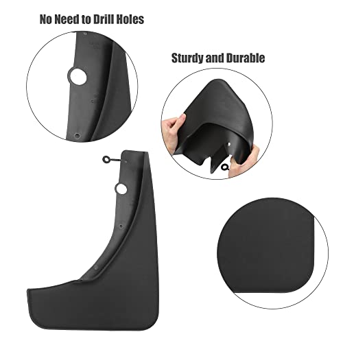 Image of ACROPIX Mud Flaps Splash Guard No-Drill Mudguards Wheels Protection Set Fit for Jeep Grand Cherokee with Hardware - Pack of 16 Black