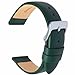 Price comparison product image Talk Time Genuine Calf Leather Watch Strap with Nubuck Lining Green 14mm