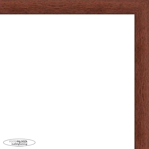Miniatura 2 de 40x27 Traditional Walnut Complete Wood Picture Frame with UV Acrylic, Foam Board Backing, & Hardware - Great For One Sheet Movie Posters