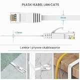 Ercielook Kabel Lan CAT6 High Speed 20 m, kabel sieciowy z klipsami kablowymi – przedłużenie kabla do PS5/4 routera modemu TV Switch Laptop