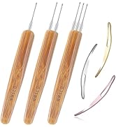 6PCS Dreadlock Crochet Needle for Dreadlocks, Durable 0.75mm Dreadlock Crochet Hooks for Hair wit...