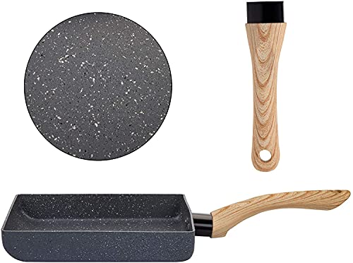 Yesland Tamagoyaki Japanese Omelette Pan, Non-Stick Coating Rectangle Frying Egg Pan, Mini Frying Pan -Grey - Image 4
