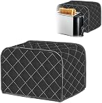2-Slice Toaster Cover - Premium Canvas, Durable and Washable, Fits Standard Toasters, Protects from Dust, Dirt, and Scratches, 12 x 8 x 8 inches, Ideal for Kitchen Organization
