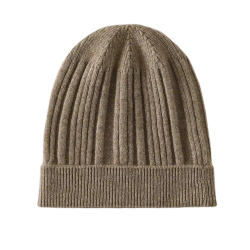 Bonnet à capuche en cachemire pour grand tour de tête au tricot thermique