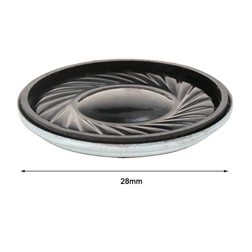 YXQ 2W 8 Ohm Micro Internal Speaker Magnet Loudspeaker 28mm Dia Round Metal Shell Wire DIY Slim PC Laptop(4Pcs) - Thumbnail 4