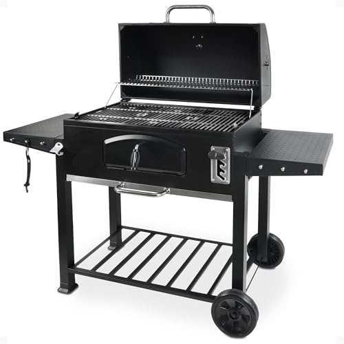 Grill Boss Charcoal Grill with Large 32-Inch Cooking Area - Inclu...
