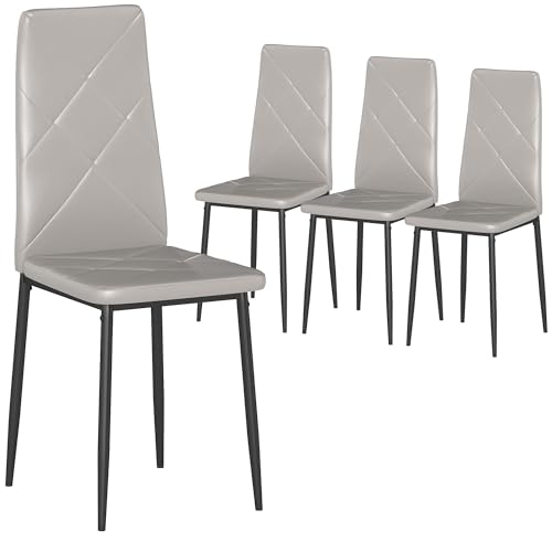 HOMCOM Pack de 4 Sillas de Comedor Sillas