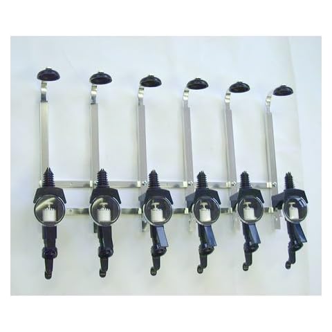 6 Bottle Wall Bar Optic Bracket With Optics For Spirits Cover