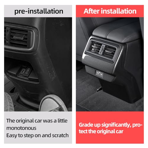 WUJZ Compatible with Mazda CX50 Rear Vent Protection Frame CX50 Accessories Customized Rear Vent Protection Frame Mazda cx50 Accessories 2023 2024 Automotive Center Consoles (Carbon Fiber Pattern) by WUJZ - Image 5