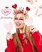 Dolkoic Valentines Heart Headband and Heart Sunglasses for Valentine's Day Halloween Party Accessoires