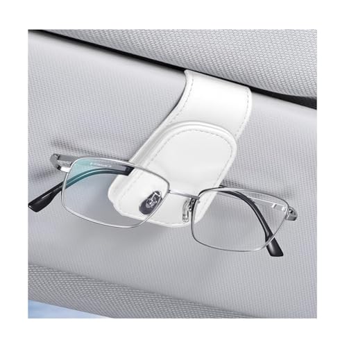 Image of AICEL Sunglasses Holders for Car Sun Visor, Leather Eyeglasses Hanger Mounter, Magnetic Glasses Holder and Ticket Card Clip, Auto Interior Accessories Universal for SUV Pickup Truck