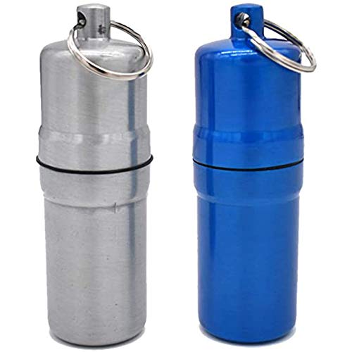 NYKCPJMW Cigarette Box, Aluminum Alloy Cigarette Case, Airtight Smell Proof Container, Cylinder Sealed Portable Waterproof Unique Birthday for Women Men 2pcs - Image 6