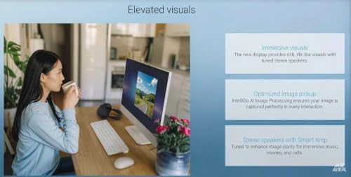 Image of Dell 24 AIO Desktop 23.8 inch FHD Touchscreen Intel 8-core Ultra 7 355 (49 AI Tops) 32GB RAM 2TB SSD Wi-Fi7 for Creator Designer Business Professional Win11Pro