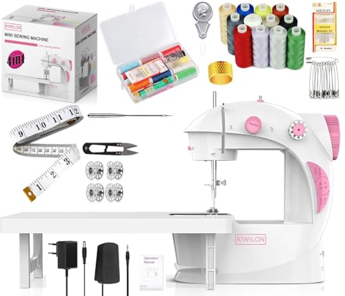 Image of Electric Sewing Machine With Table Set, Mini Silai Machine For Home Tailoring, Stitching Machine With Foot Pedal, Adapter And Fully Loaded Sewing Kit