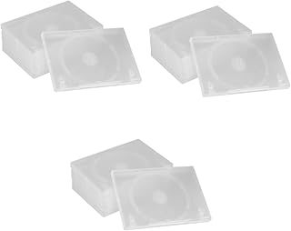 HOMSFOU 18 Pçs Encadernação De Dvd Estojos De CD Transparentes Suporte Para Carro Estojos De Joias CD Estojo De Armazenamento De Mídia Em CD Fichário De Disco Dvd Estojo De Armazenamento