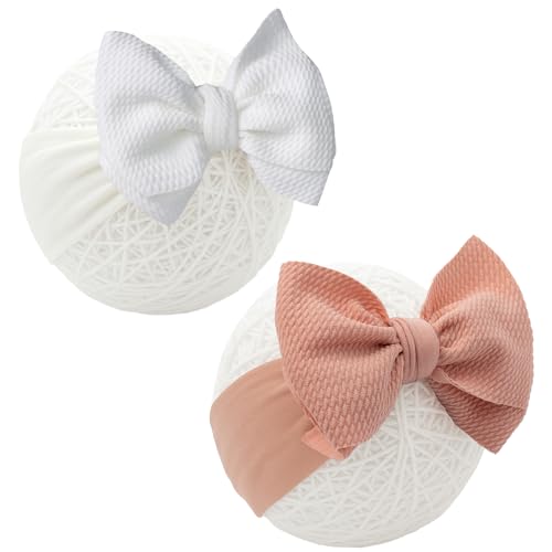 Baby girl bows Newborn Headband Hair Bows for Infant Toddlers with Double bows 4.5in*3.5in