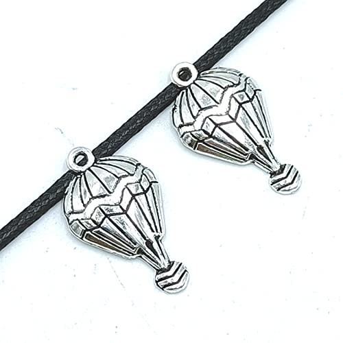 Yoogcorett 20Pcs Charms Antique Tibetan Silver Bulk Zinc Alloy Pendants Hot Air Balloon Pendants For Diy Craft Necklace Bracelets Jewelry Making Findings 29 X 17Mm (Ancient Silver) #TOP1